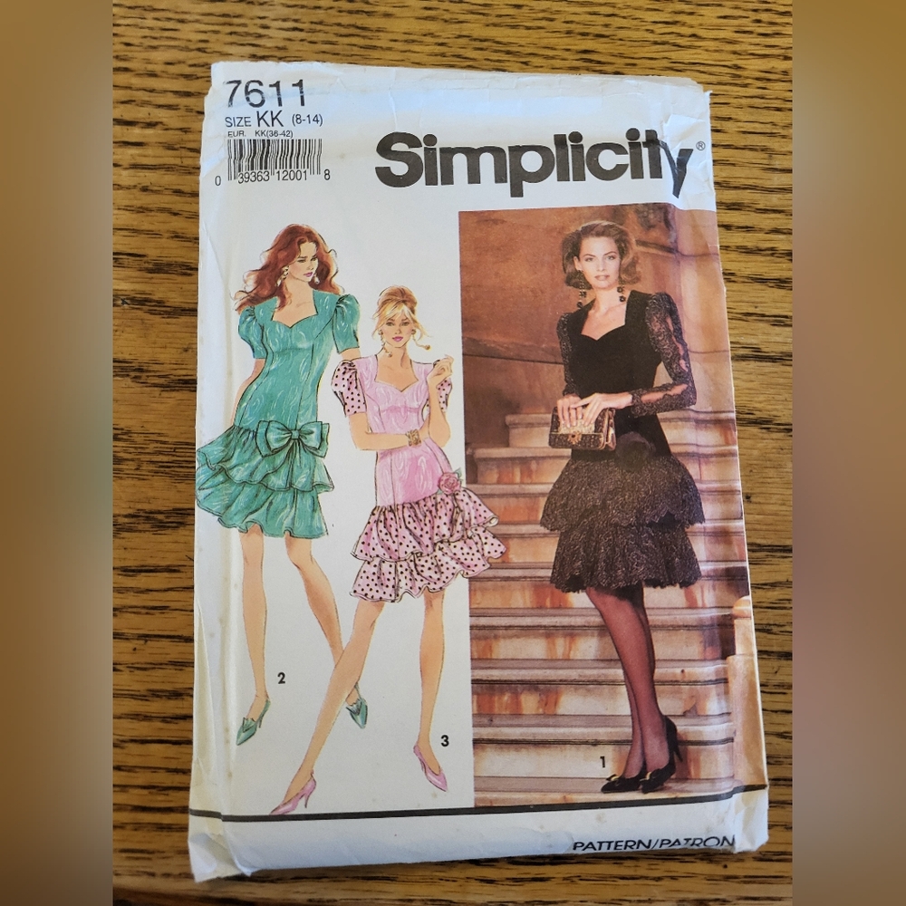 Vintage 1991 Simplicity Sewing Pattern